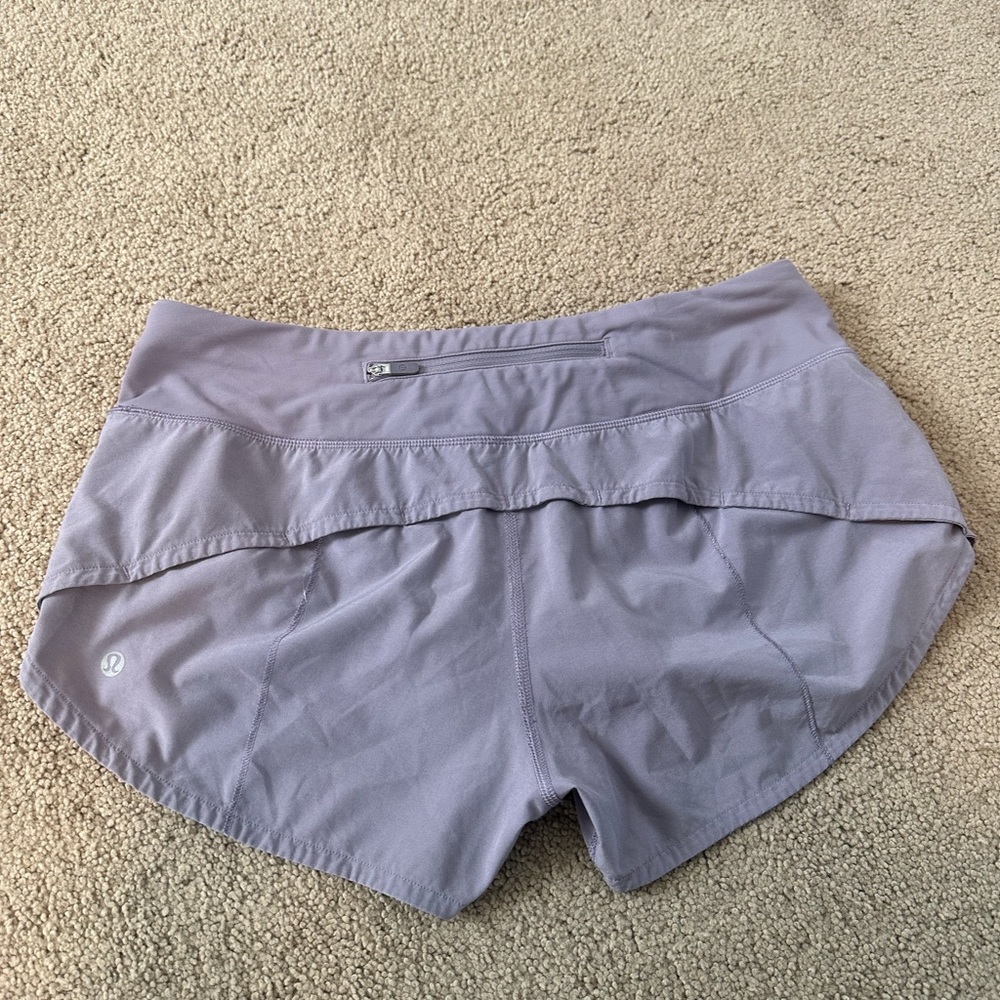 Lululemon purple speed up shorts